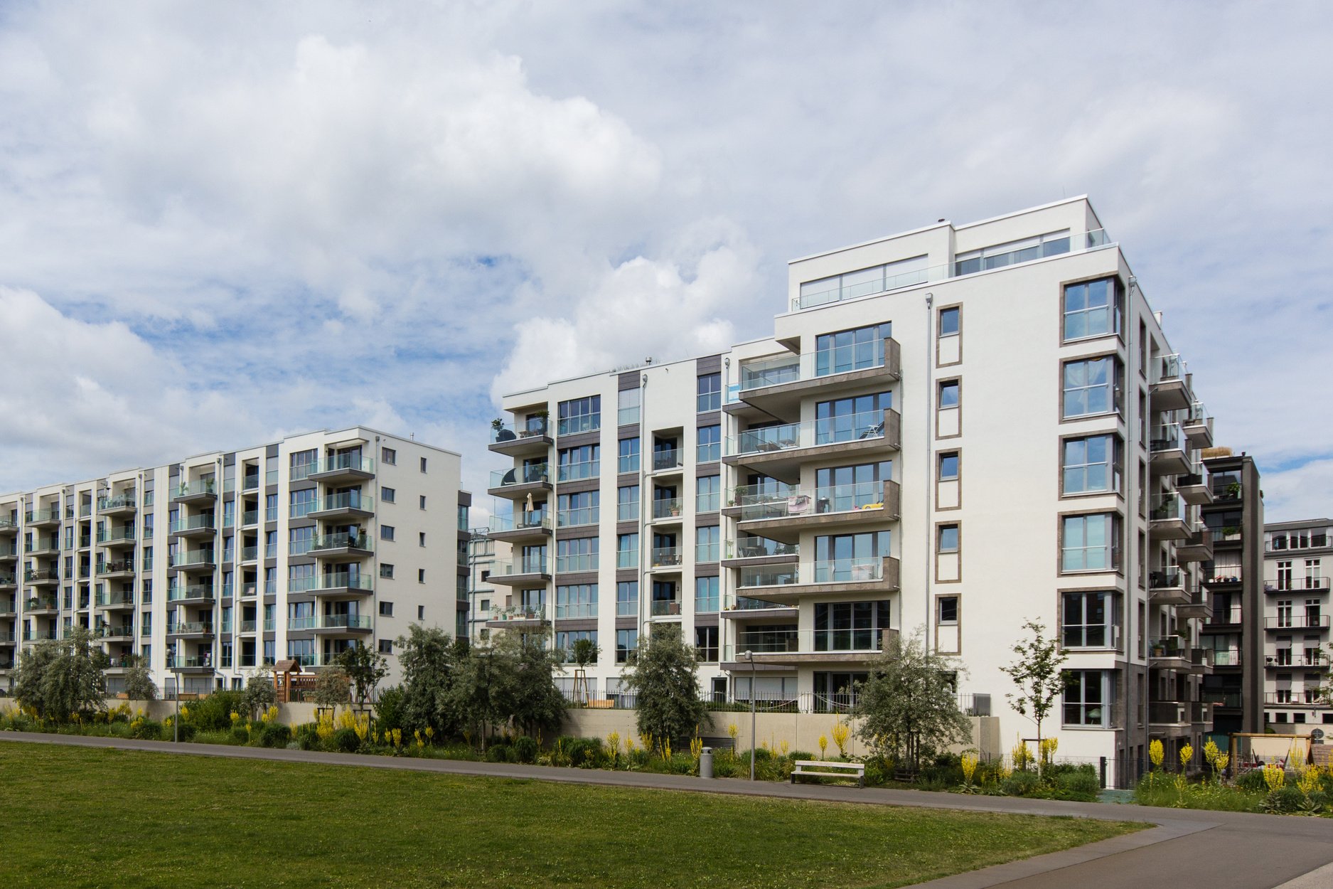 modern residential building complex , apartment house